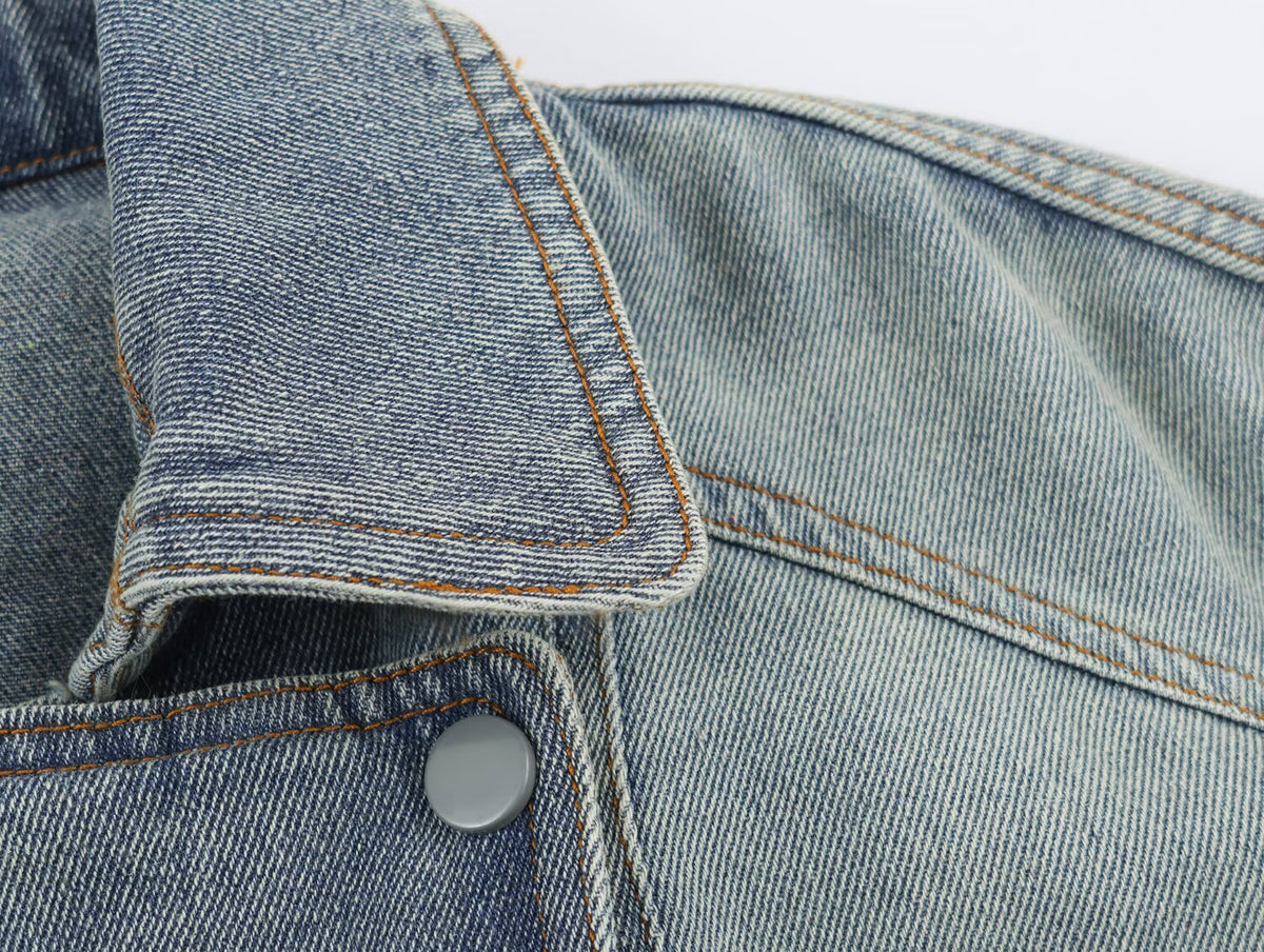 Women's Belted Denim Jacket