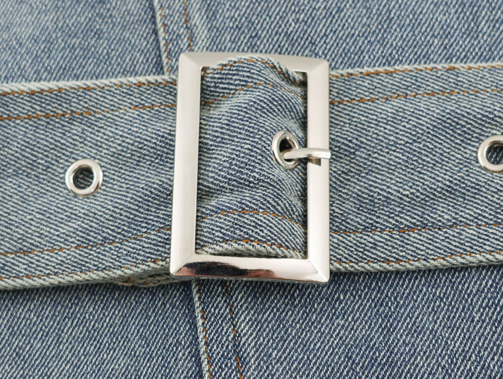 Women's Belted Denim Jacket