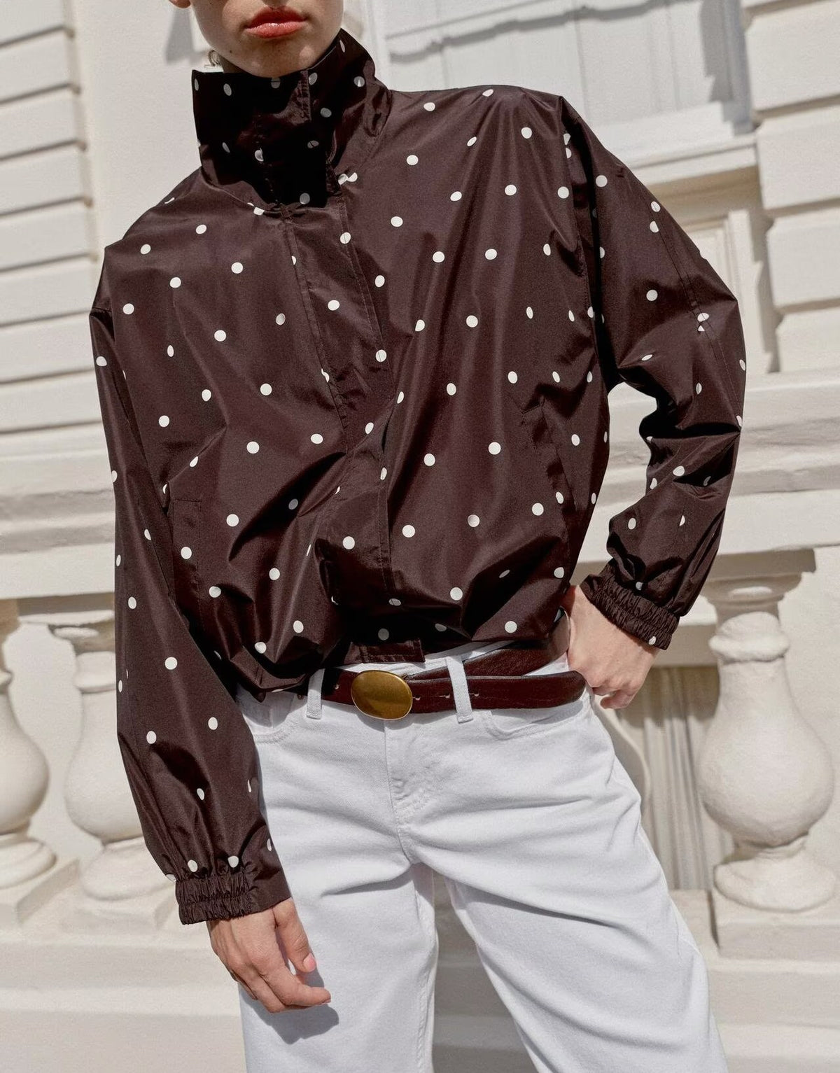 Women's Polka-Dot Bomber Jacket