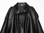 Women's Faux Leather Bomber Jacket