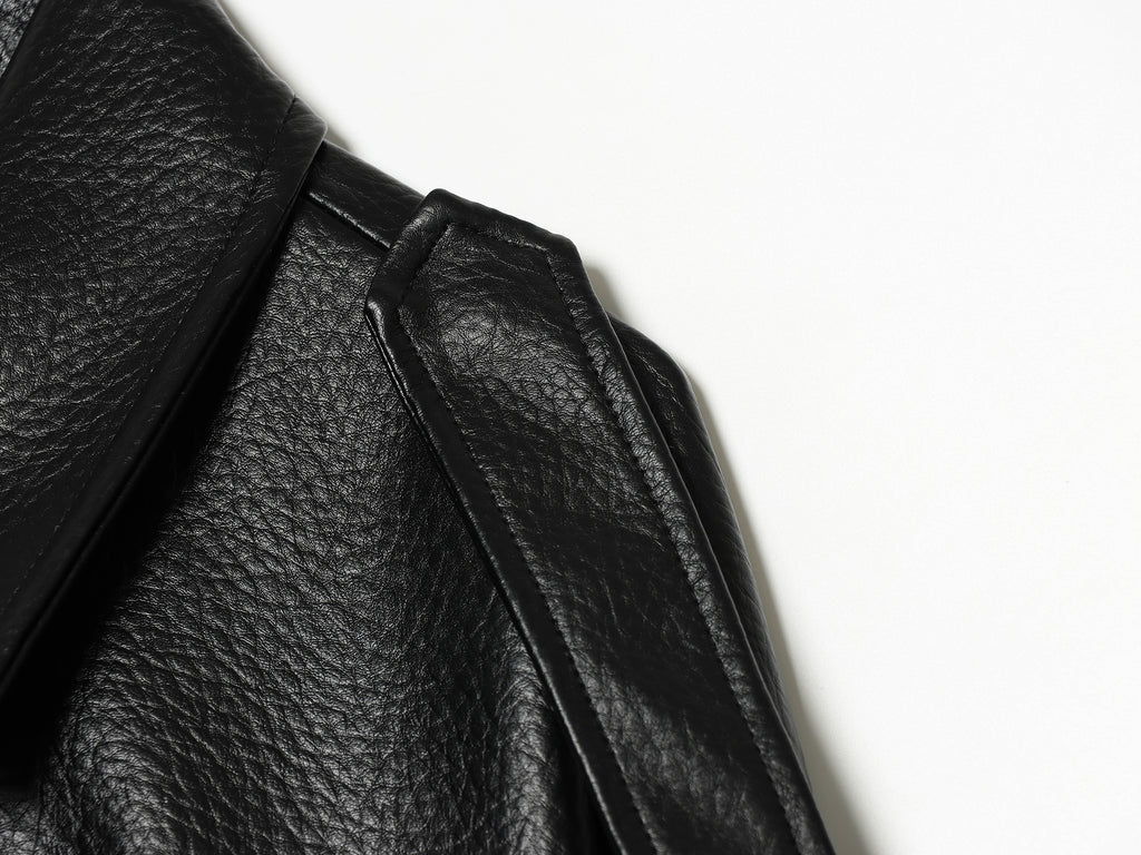 Women's Faux Leather Bomber Jacket
