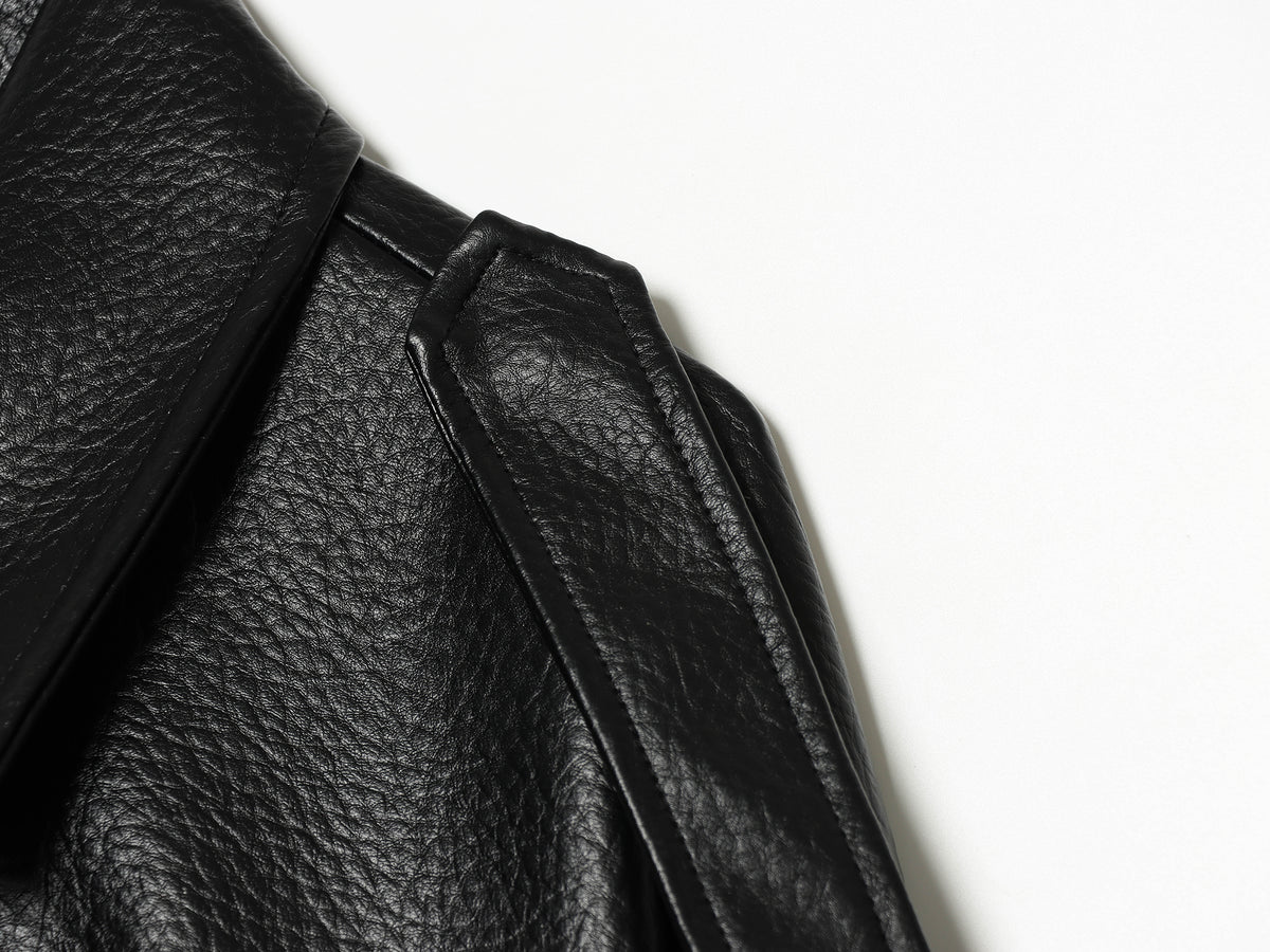 Women's Faux Leather Bomber Jacket
