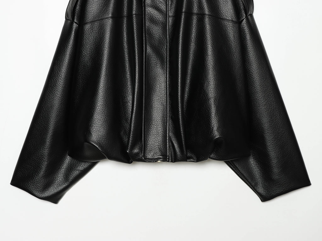 Women's Faux Leather Bomber Jacket