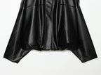 Women's Faux Leather Bomber Jacket