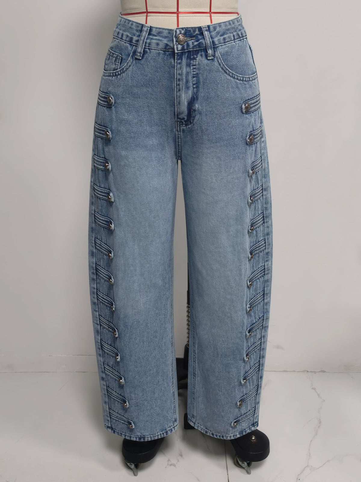 Women's High-Waist Straight-Leg Jeans