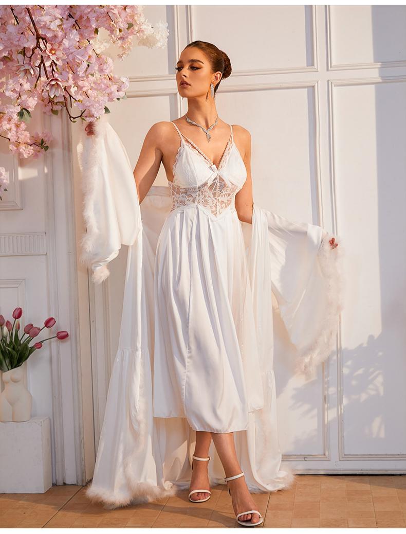 White Outerwear Gown