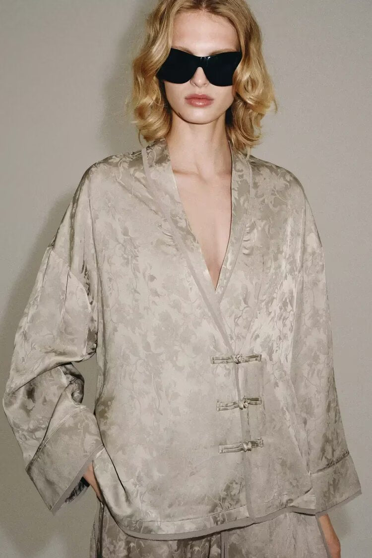 Women's Jacquard Pants Suit