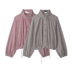 Women's Plaid Lace-Up Coat