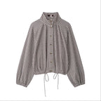 Women's Plaid Lace-Up Coat
