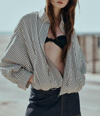 Women's Plaid Bomber Jacket