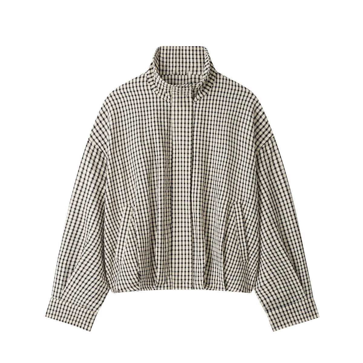 Women's Plaid Bomber Jacket