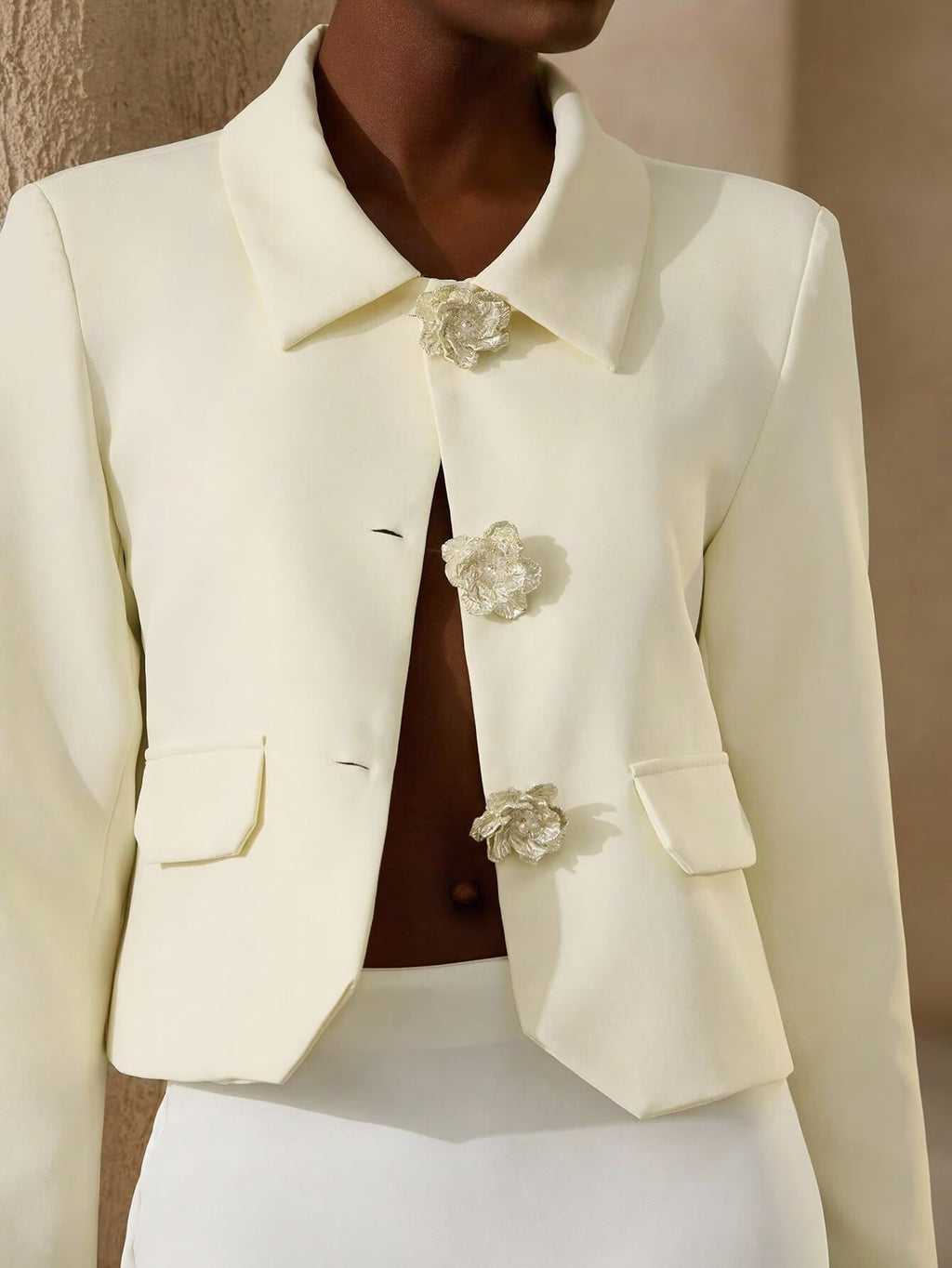 Women's Floral Button Jacket