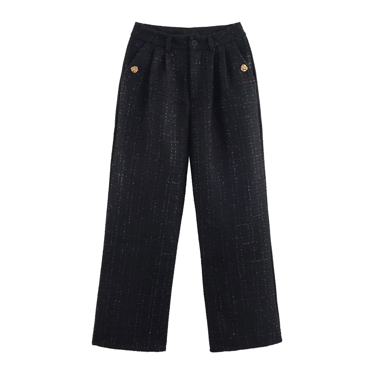 Women's Elegant Gold Pants Suit
