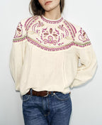 Women's Embroidered Vacation Blouse