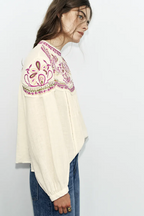 Women's Embroidered Vacation Blouse