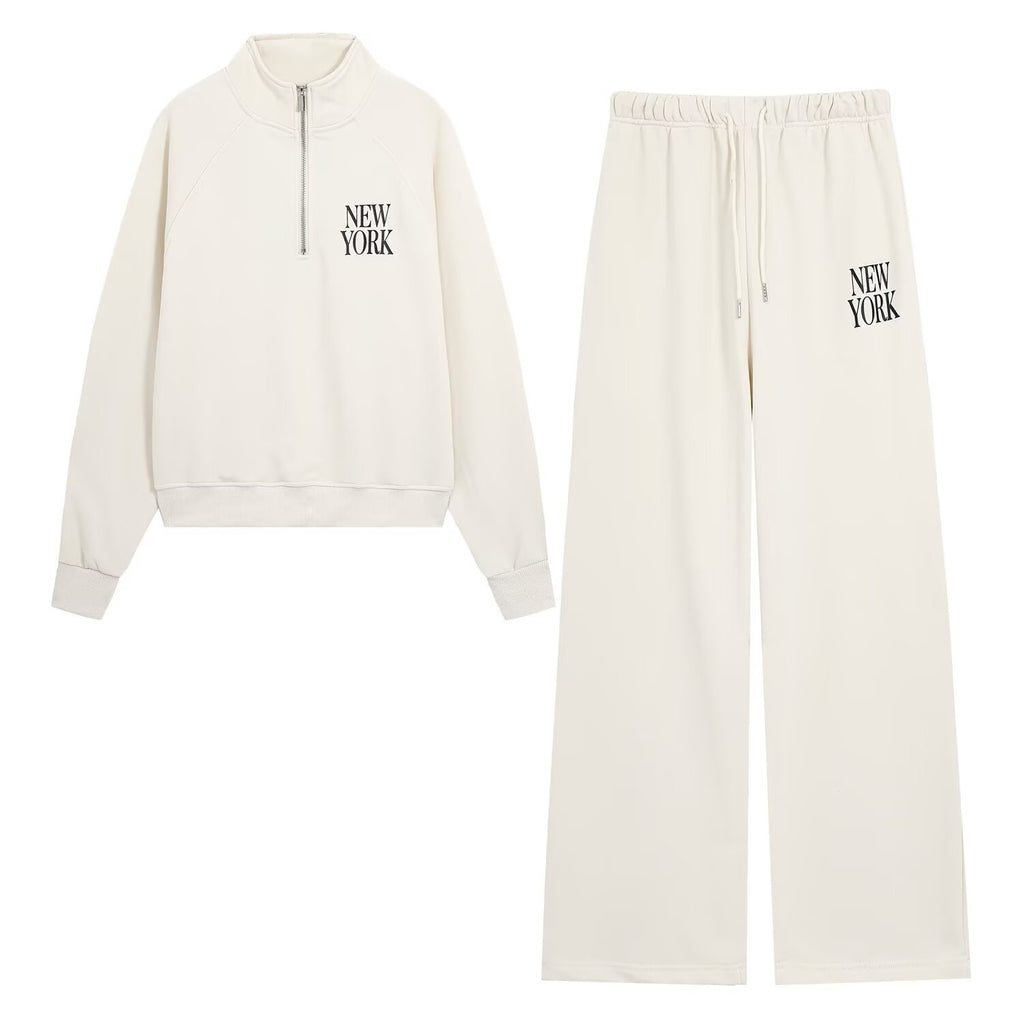 Women's Printed Sweater Pants Set