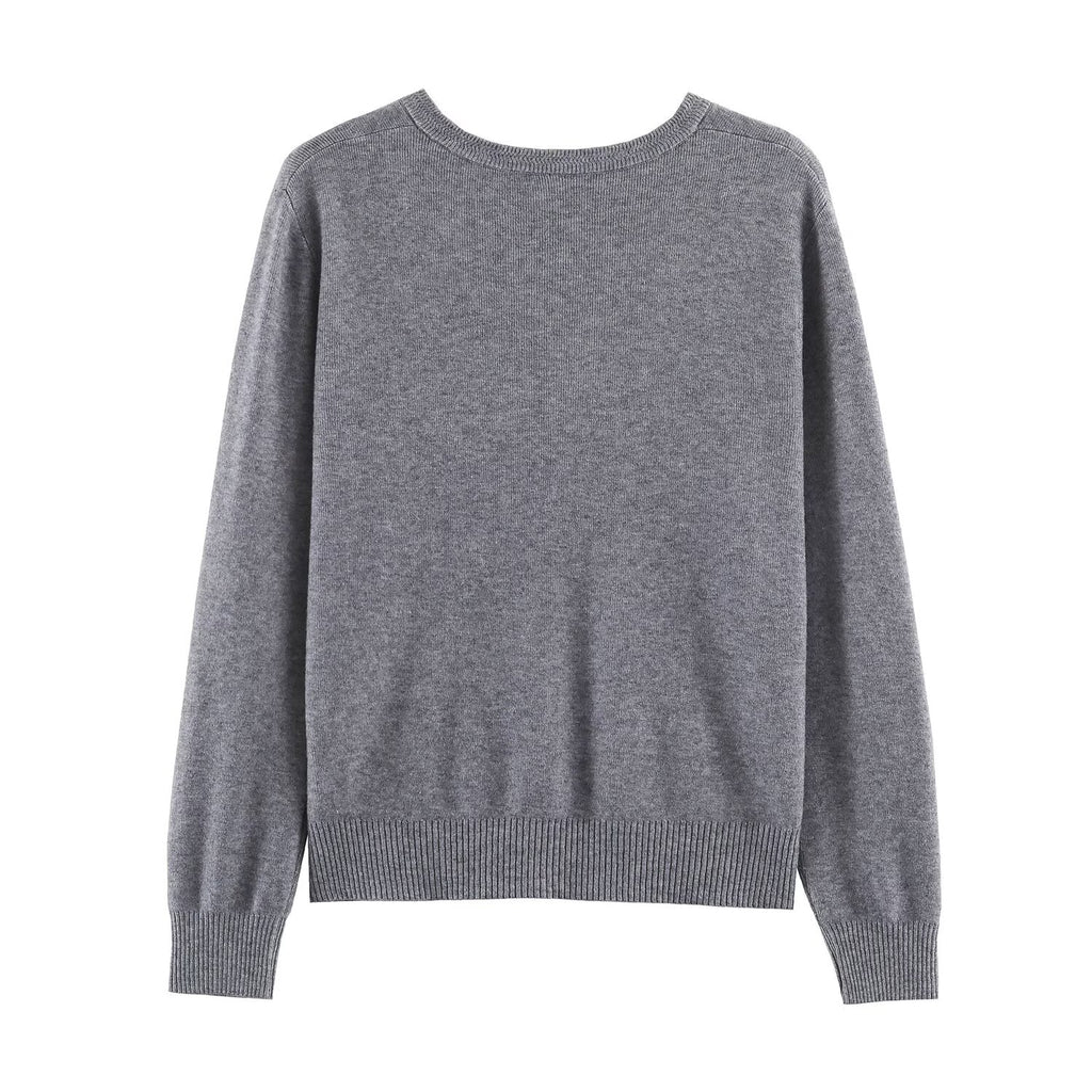 Women's Round-Neck Button Sweater