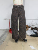 Women's Leopard Wide Leg Jeans