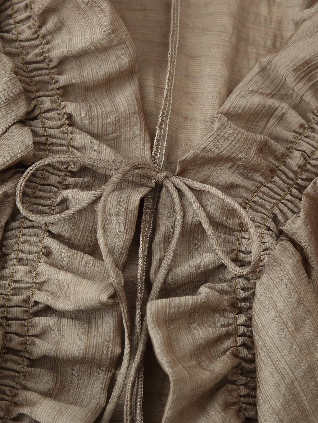 Women's French V-Neck Pleated Shirt