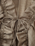 Women's French V-Neck Pleated Shirt