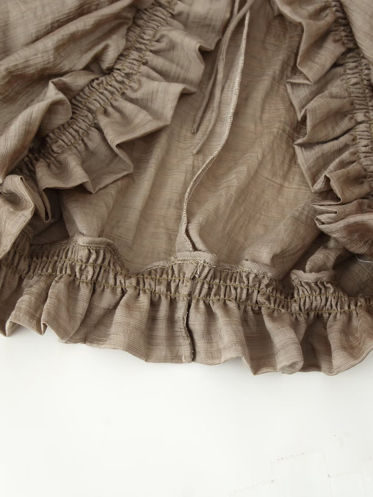 Women's French V-Neck Pleated Shirt