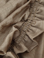 Women's French V-Neck Pleated Shirt