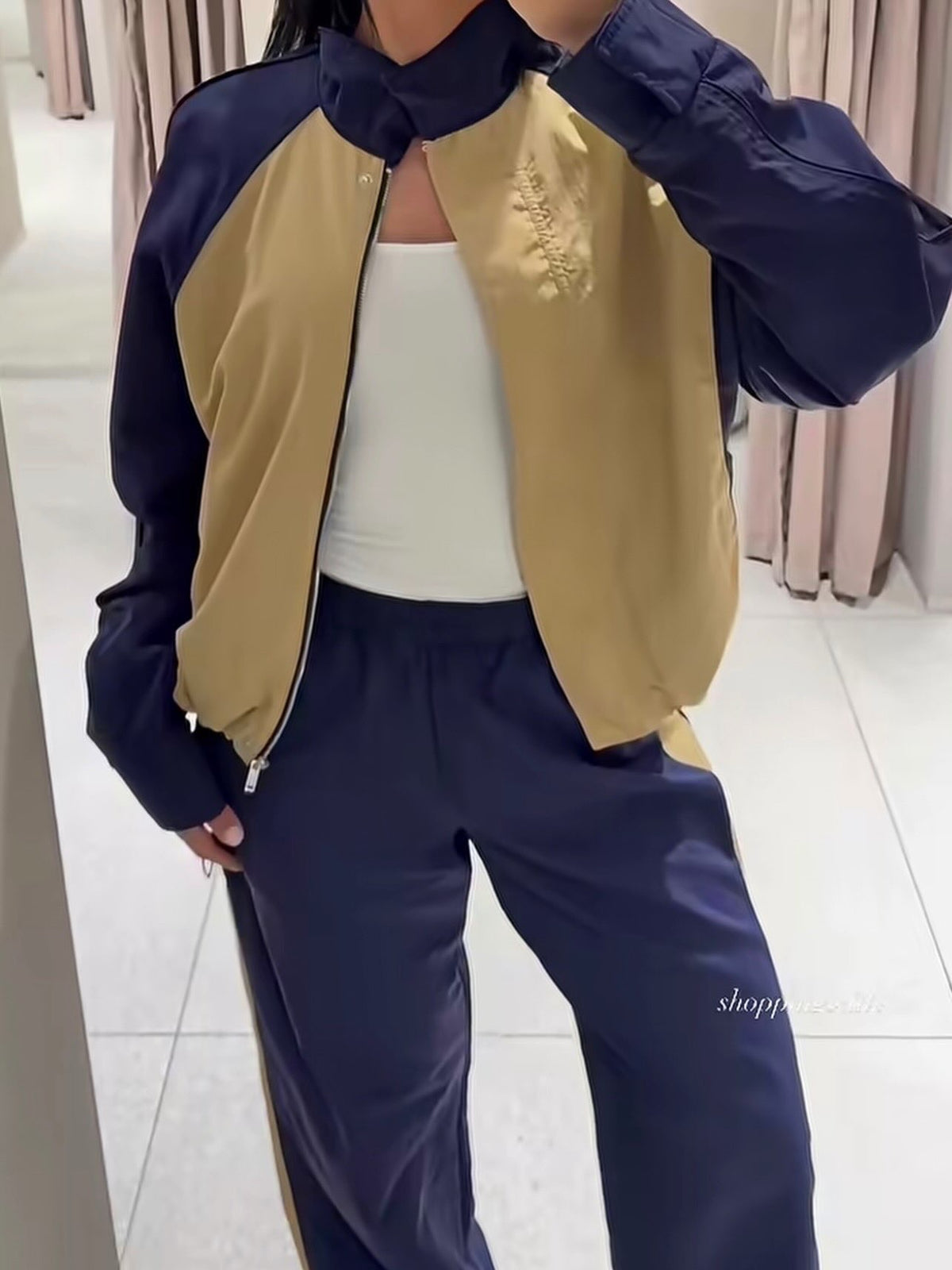 Women's Striped Jacket & Trousers Set