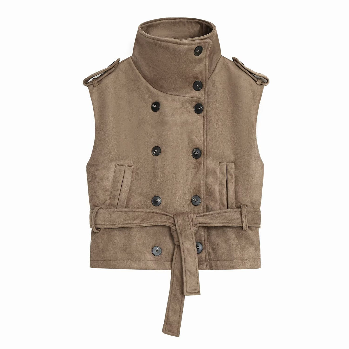 Women's Belted Suede Vest
