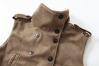 Women's Belted Suede Vest