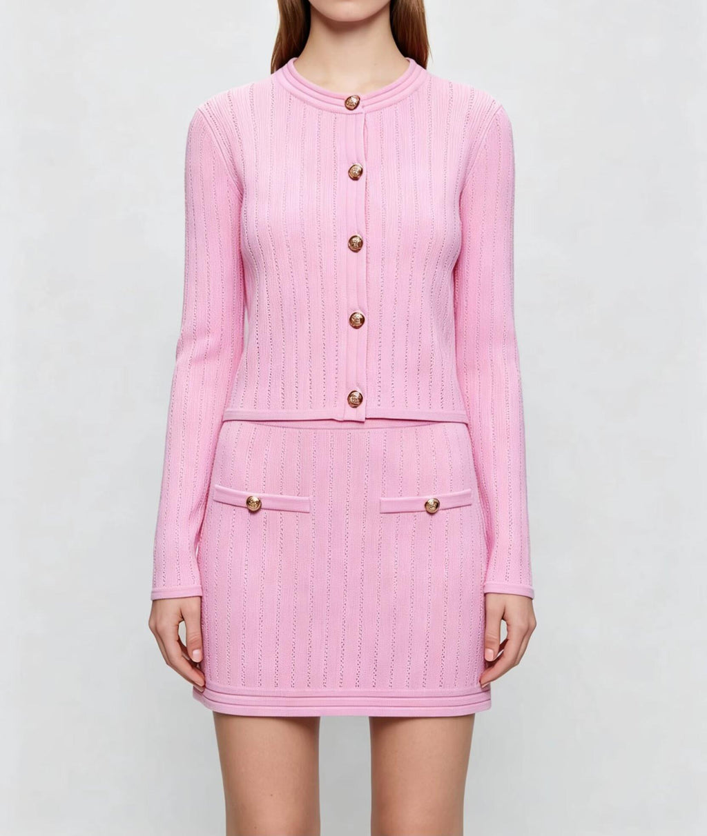 Women's Sweater Coat & Skirt Set