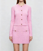 Women's Sweater Coat & Skirt Set