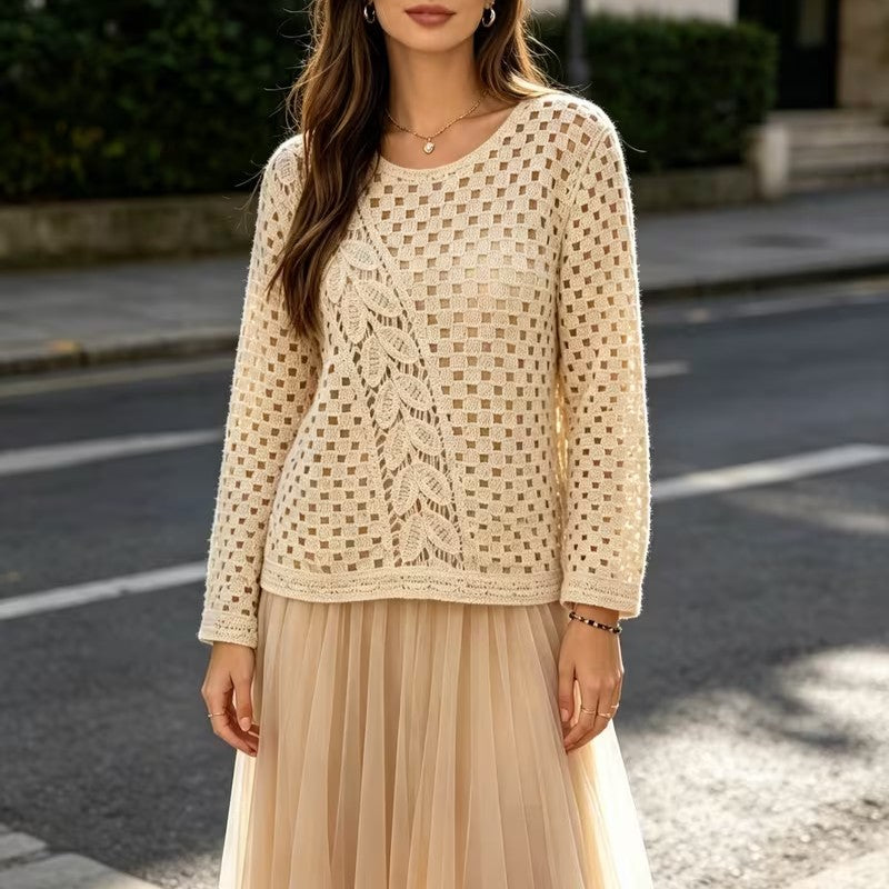 Women's Openwork Knit Cardigan