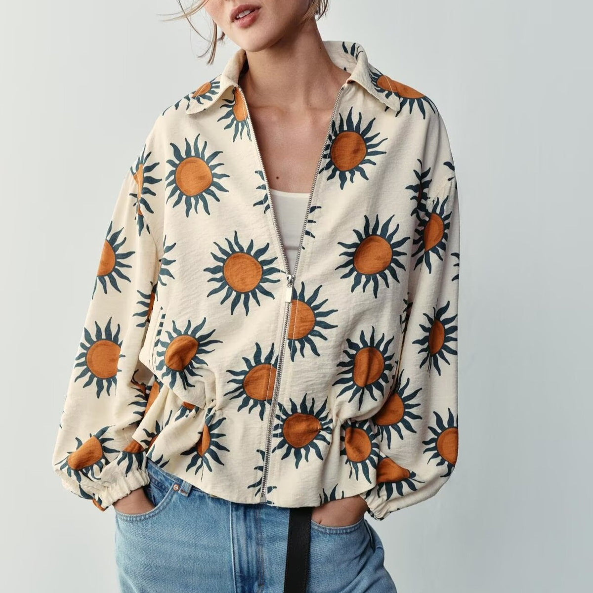 Women's Summer Printed Bomber Jacket