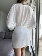Women's Blouse Long Sleeve Shirt Sun Protection Shirt Short Skirt