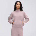 Women's Half Zip Stand Collar Sweater