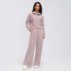 Women's Half Zip Stand Collar Sweater