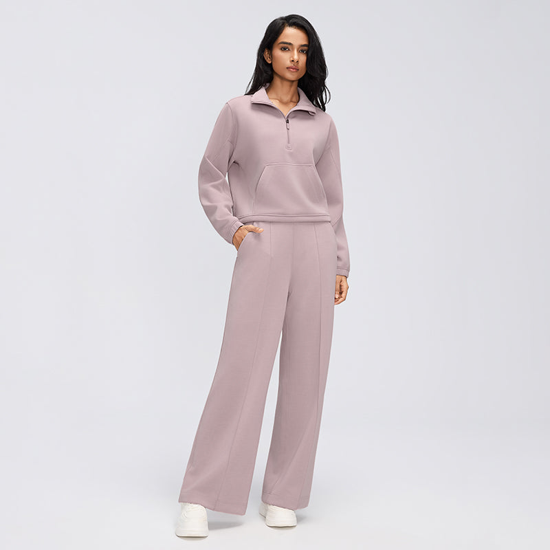 Women's Half Zip Stand Collar Sweater