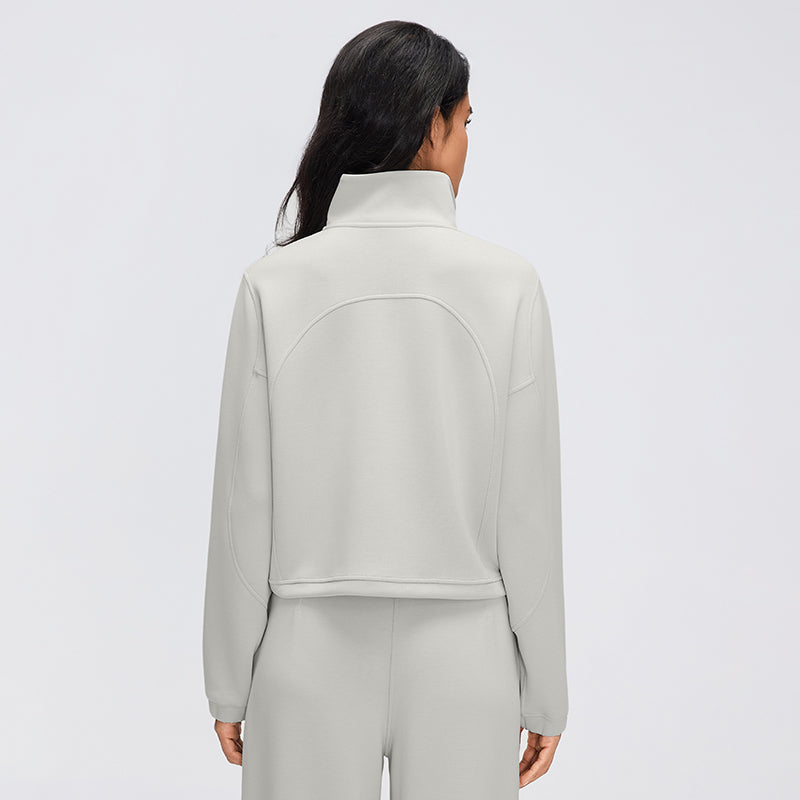Women's Half Zip Stand Collar Sweater