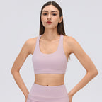 Women's Cutout Mesh Push Up Workout Bra