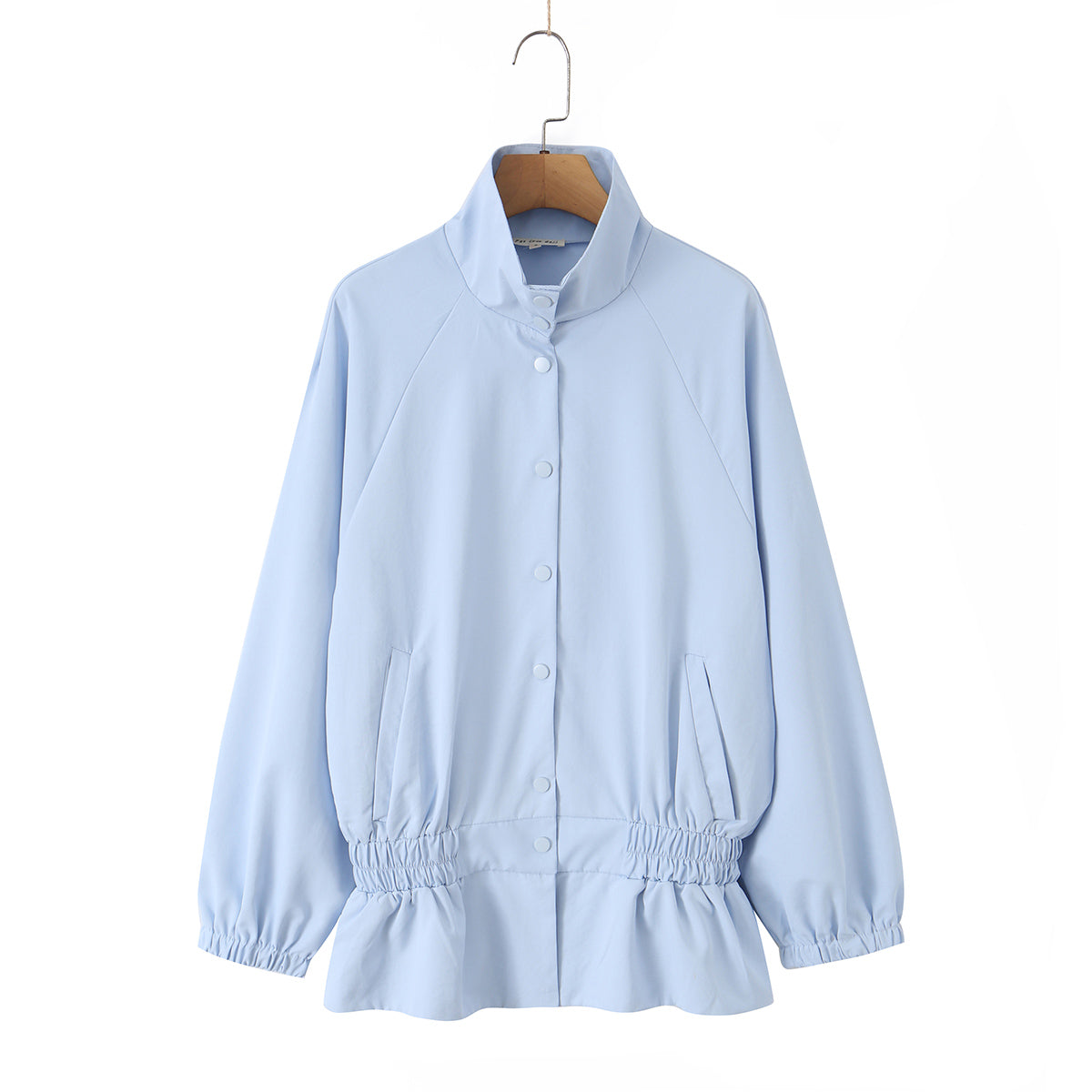 Women's Women Clothing Fall Stand Up Collar Cinched Small Coat