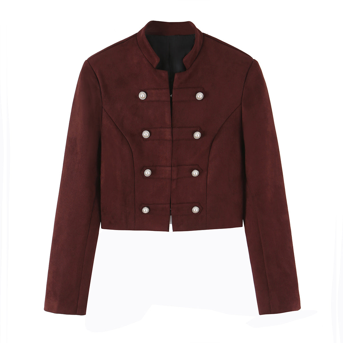 Women's Double Breasted Suede Culotte Suit