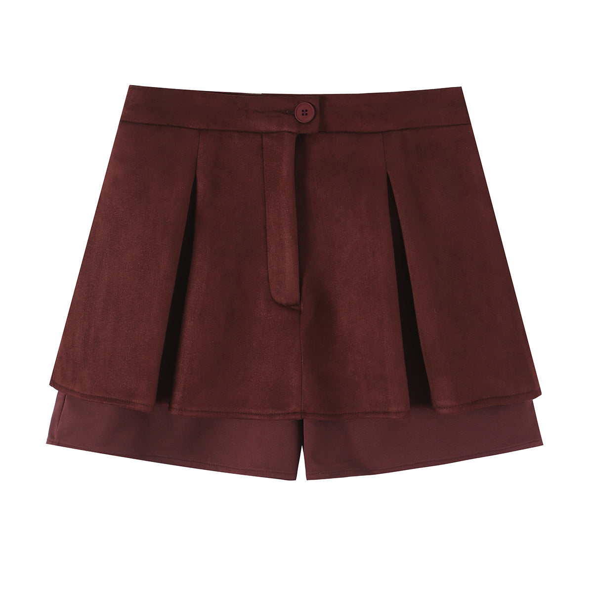 Women's Double Breasted Suede Culotte Suit