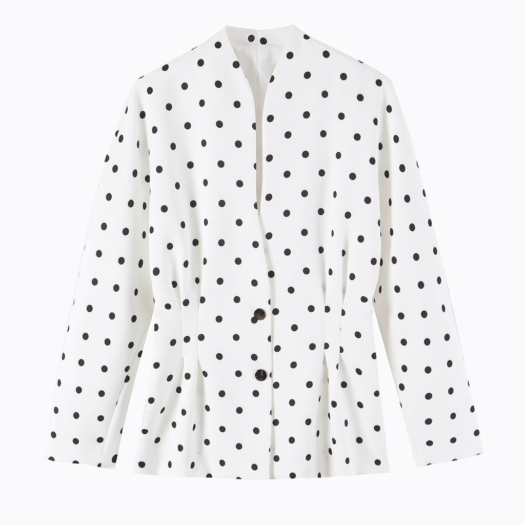 Women's Polka Dot Double Breasted Blazer