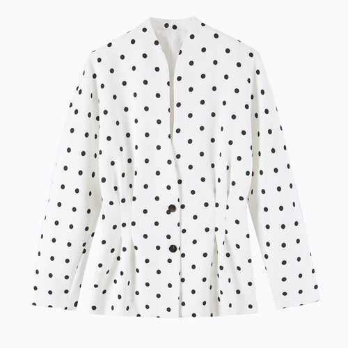 Women's Polka Dot Double Breasted Blazer