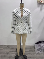 Women's Polka Dot Double Breasted Blazer