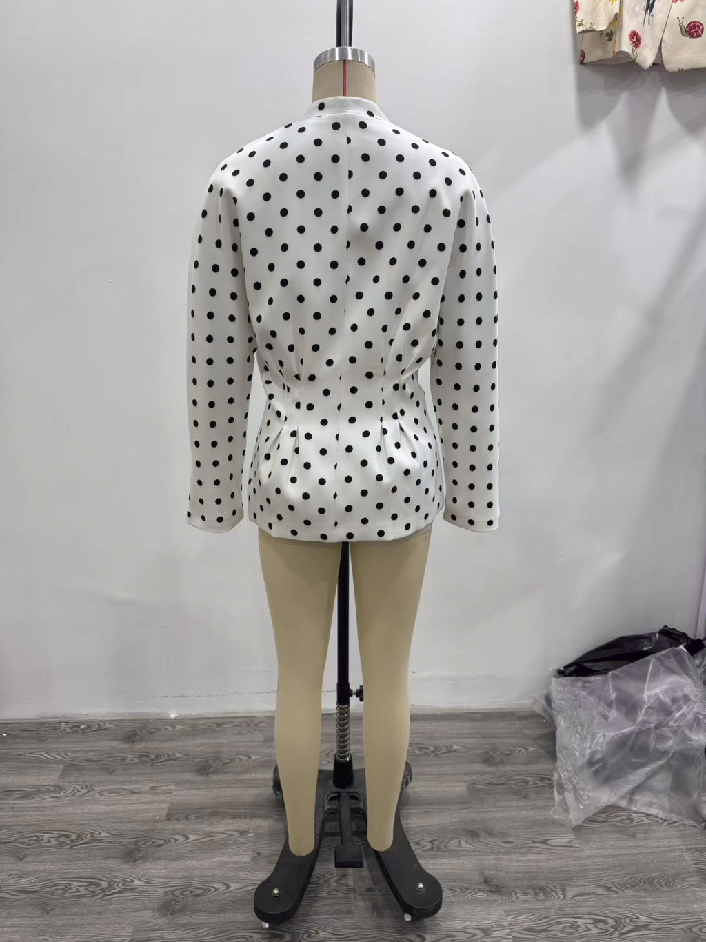 Women's Polka Dot Double Breasted Blazer