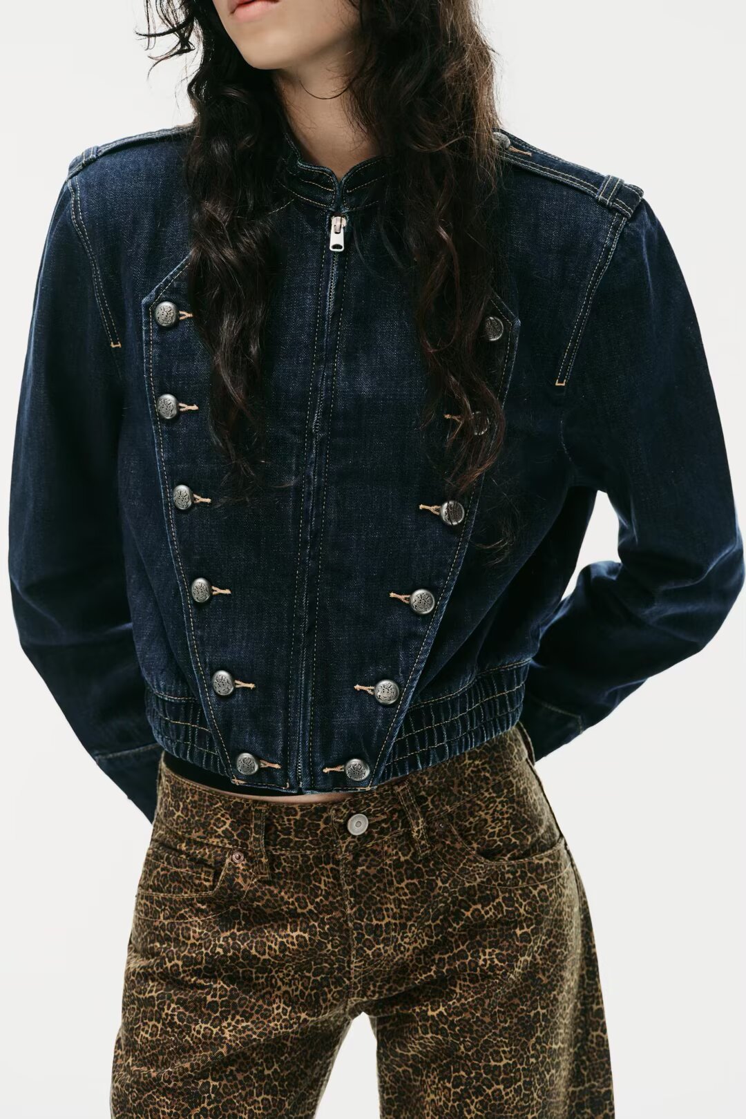Women's Button Detail Denim Jacket