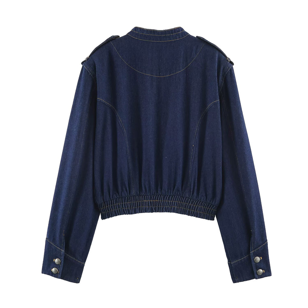 Women's Button Detail Denim Jacket