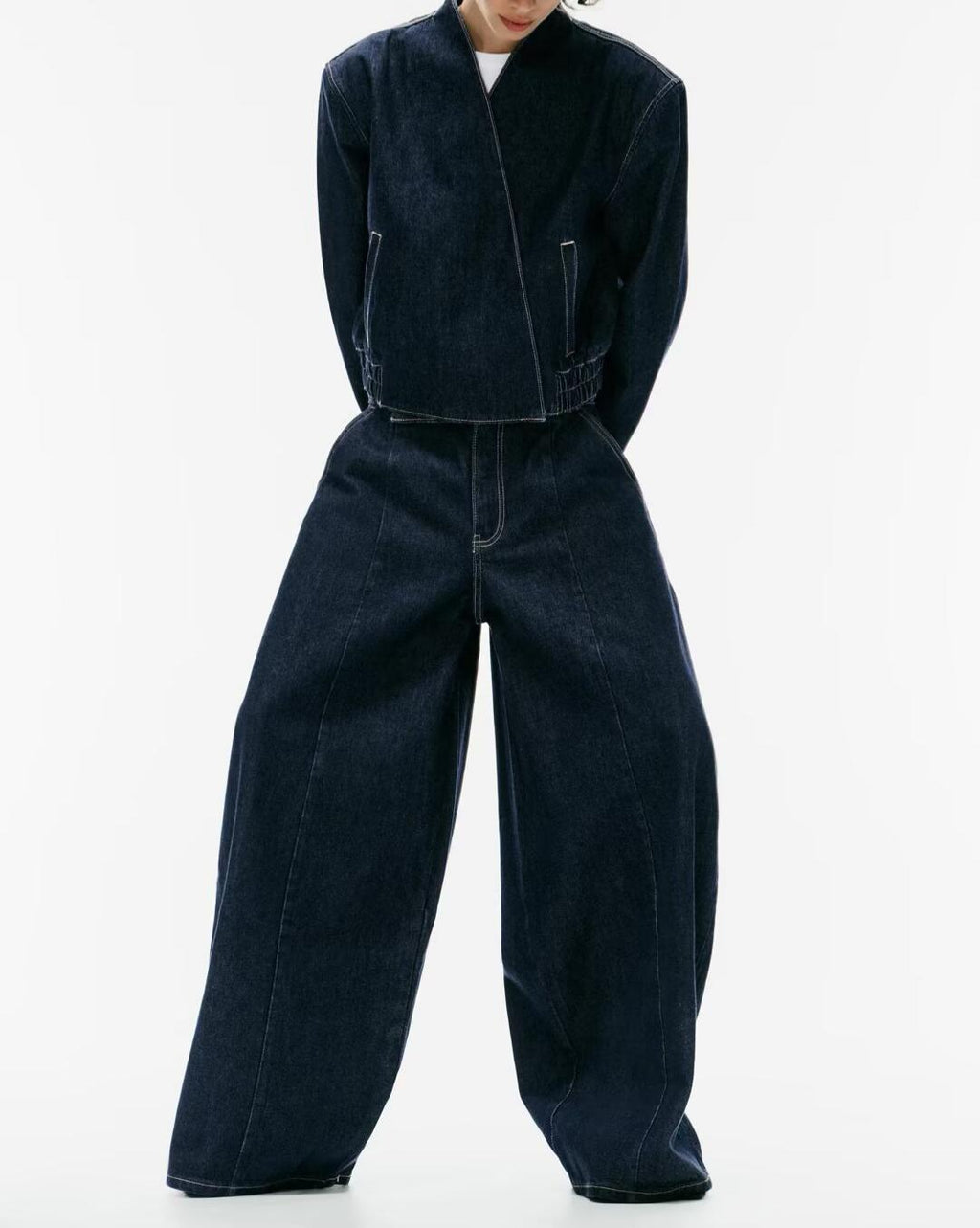 Women's Denim Jacket & Trousers Set