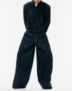 Women's Denim Jacket & Trousers Set